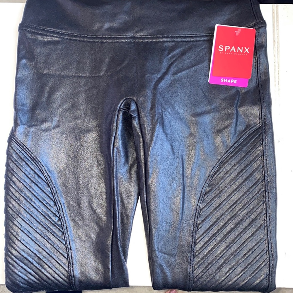 Spanx Moto Faux leather leggings